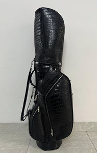 Correa de Hombro para Bolsa de Golf de Cuero Grabado Negro Teñido Liso de 80g, Diseño Personalizado, Tamaño Personalizado, Logotipo Personalizado - Product Image 2