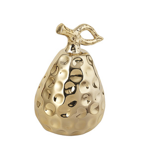 Sculpture géométrique moderne en céramique plaquée or 18 carats, figurine décorative pour table, salon, chambre, armoire - Product Image 6