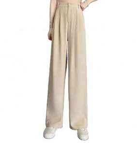 Pantalones de Verano para Mujer, Cintura Alta, Pierna Ancha, Corte Holgado, Estilizadores, Casuales, Ligeros y Transpirables - Product Image 5