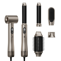 Lena Bigoudi Sèche-cheveux Peigne Ionique Brushless 5 en 1 Brosse à Air Chaud Sèche-Cheveux Styler Bigoudi