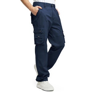 Pantalones Cargo de Estilo Casual para Hombre, Corte Relajado, Estilo Retro, Pantalones de Pierna Ancha con Múltiples Bolsillos, Diseño Clásico - Product Image 3