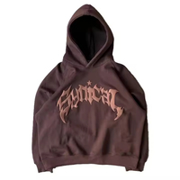 Sudadera con Capucha Oversize Y2K de Estilo Urbano, con Estampado Puff y Diseño de Telaraña con Pedrería, Personalizable a Todo Pleno, Económica