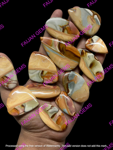 Pierre précieuse naturelle de jaspe impérial FAIJAN GEMS de haute qualité, taillée en cabochon du Rajasthan, pour bijoux faits à la main, vente en gros - Product Image 2