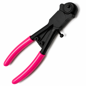 Alicates para doblar joyas para hacer anillos, herramienta de acero con mango rosa, equipo para engastar joyas de 180 mm - Product Image 1