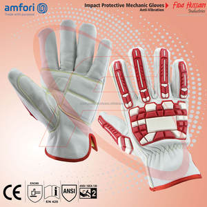 Gants de protection contre les chocs de sécurité pour le conducteur pour une utilisation quotidienne en cuir de chèvre TPR avec protection maximale dans Keystone Thumb Styled - Product Image 5