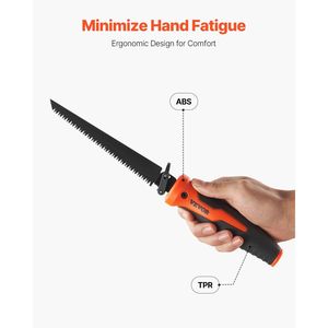 Scie à découper les plaques de plâtre multi-lames 8-en-1, scie à œillets de 6 pouces avec poignée ergonomique et dents triples affûtées pour plaques de plâtre, bois et métal - Product Image 5