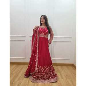 Beautiful Pent and Dupatta Party Wear <b>Wedding</b> <b>Dress</b> Gown - Product Image 2