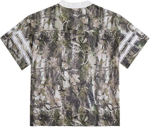 Camisetas de malla personalizadas de corte holgado para hombre y mujer, estilo fútbol americano, con estampado gráfico vintage, ajuste holgado y patrón de logo. - Product Image 2