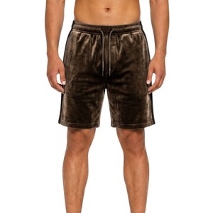 Pantalones Cortos Bermuda de Terciopelo Verde Sólido para Hombre, Tendencia 2026, Cintura Media con Cordón, Casuales, de Algodón Tejido Transpirable - Product Image 2
