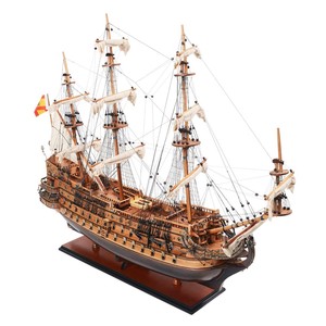Maqueta de Barco de Madera de Cedro Pintada a Mano, Edición Exclusiva San Felipe, Línea Almirante, para Decoración de Mesa, Regalo, Venta al Por Mayor - Product Image 2
