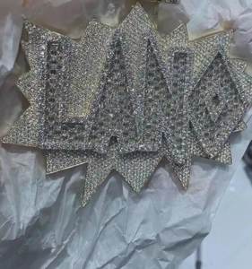 จี้ฮิปฮอปแบบกำหนดเองได้ ประดับเพชรโมอิสซาไนต์ สองชั้น เงินแท้ 925 ผ่านการทดสอบเพชร จี้แฟชั่นสำหรับแร็ปเปอร์ ผู้ชาย - Product Image 2