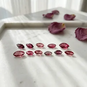 Turmalina Rosa Natural, Corte Marquesa, Gema Suelta para Joyería, 10.04 Ct, 11 Piezas, Certificada por Terceros, Sin Calentar, con Juego de Color - Product Image 3
