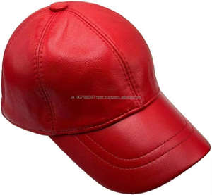 Casquette de baseball unisexe classique en cuir véritable respirante, solide, pour le sport, le cyclisme, les fêtes, les activités de plein air, chaude, pour adultes, vente en gros - Product Image 1