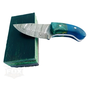 Couteau à Découper en Acier Damas de Qualité Industrielle Personnalisé, Lame Fixe, Chasse, Camping, Manche en Bois, Différentes Couleurs, Garantie de 3 Ans - Product Image 5
