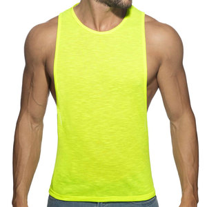 High Street <b>Men</b> Seamless Custom Color Knitted Tank Top Side Off Cut Sporty Vest Lightweight Running <b>Singlet</b> Muscle Top - Product Image 1