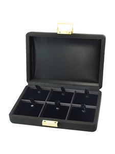 Grande boîte organisatrice rectangulaire pour bracelets en brocart japonais, six sections individuelles, finition en papier velours, édition Saint-Valentin - Product Image 3