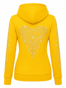 Women's <b>Sparkly</b> Rhinestone Breathable Winter Hoodie Comfortable Long Sleeve Hooded Sweatshirt Casual Fashion <b>Top</b> - Product Image 5