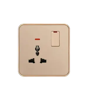 Q5 Brushed classic electrical wall switch with Manufacture Supply High Quality Household Wall Light Switches Two Gang One