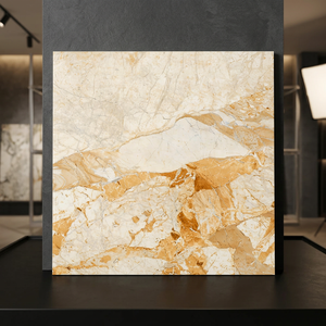 Carreaux de sol en porcelaine polie de 60x60 cm au design moderne en marbre gris - Carreaux de céramique haut de gamme pour salon, exportation africaine - Product Image 3