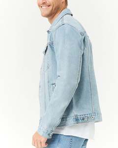 Chaqueta vaquera transpirable de último diseño y alta calidad para hombre, chaquetas vaqueras para hombre, chaqueta vaquera informal de alta demanda para hombre - Product Image 3