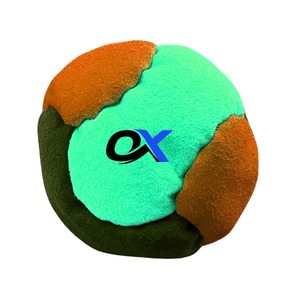 Custom Logo <b>Hacky</b> <b>Sack</b> Footbags PU Synthetic Suede Toy Balls with Multiple Panels and Plastic Pellets Filling - Product Image 3