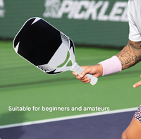 Nouvelle pagaie de pickleball 2026 en fibre de carbone 18K, 16 mm, thermoformée monobloc sans bordure, approuvée USAPA, pour entraînement, personnalisable, Raw Entertainment