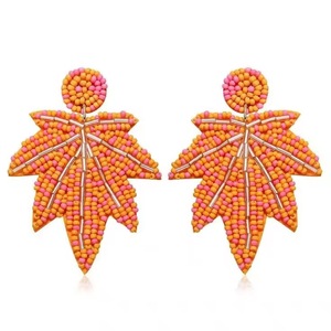 Pendientes de moda con forma de pájaro TEDDY, bordados con cuentas, joyería de moda, pendientes bordados a mano con cuentas de semillas - Product Image 2