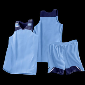 Ensemble d'uniformes de basketball professionnels en gros – Maillot d'entraînement sans manches et short en maille polyester 220g pour hommes/jeunes - Product Image 3