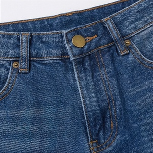Shorts en jean taille haute pour femme, grande taille, respirants, écologiques, décontractés, coupe ajustée, motif estival, couleur personnalisable - Product Image 4