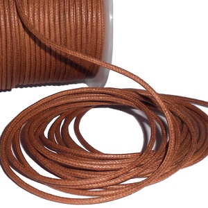 Cordones de Algodón Redondos Encerados para Hacer Pulseras en Colores Gris, Verde, Amarillo y Marrón, en Rollo, Accesorios para Joyería - Product Image 1