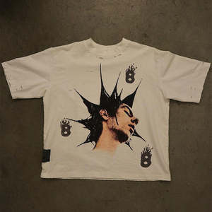 เสื้อยืดวินเทจผ้าฝ้ายแท้ 100% ทรงหลวมสำหรับผู้ชาย พิมพ์ลายสกรีน โลโก้ OEM ตามสั่ง ไซส์ใหญ่ ระบายอากาศได้ดี แห้งเร็ว รุ่นปี 2026 - Product Image 5