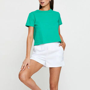 Camisetas Casuales Personalizadas para Mujer, 100% Algodón, Tacto Suave, Cuello Redondo, OEM, Marca Privada, MOQ Bajo, Múltiples Colores - Product Image 4