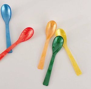 Cuillères à salade en résine personnalisées, faites à la main, finition miroir, ustensiles décoratifs pour la maison, l'hôtel, les restaurants et les fêtes - Product Image 1