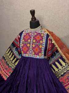 Robe afghane Kuchi de qualité supérieure, vente en gros, robe traditionnelle indienne Banjara, robe tribale Kochi, broderie afghane, robe de mariage pour femmes - Product Image 4