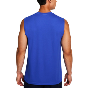 Running <b>Singlet</b> Quick Dry Oversized Sports Gym Muscle Tee Sleeveless Vest Workout Tank Tops Cotton Spandex Athletic <b>Men</b> Tank Top - Product Image 3