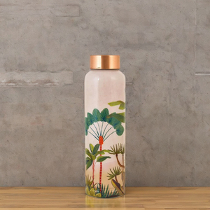Bouteille d'eau imprimée en cuivre unisexe de qualité supérieure de 450ml multicolore, chic et élégant, bouteille à boire en verre faite à la main - Product Image 2