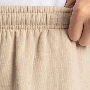 <b>Men's</b> Beige Cotton Sweatpants Elastic Waist Casual Midweight Knitted <b>Pants</b> Autumn Wear Premium Quality - Product Image 2