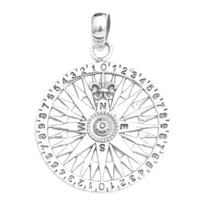 Handmade Compass Thiết Kế Mặt Dây Chuyền Bạc 925 Sterling Silver Trang Sức Quyến Rũ Mặt Dây Chuyền