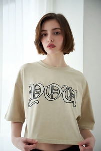 Menswear 200gsm Polyester/Cotton Regular Fit Oversized Heavyweight <b>Hip</b> Hop Short Sleeve T-Shirt Quick Dry Eco-Friendly - Product Image 3