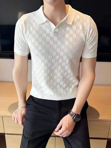 Polo pour homme de haute qualité, manches courtes, boutonné, respirant, coupe ajustée, couleur unie, hauts d'été pour homme, exporté du Bangladesh - Product Image 5