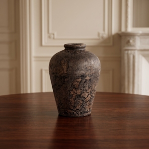 <b>Rustic</b> Terracotta Clay Ceramic Glazed Handmade Flower Vase Aesthetic Home Decor Tabletop Bali Home Basket Bali - Product Image 3