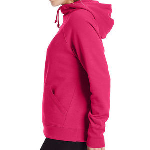 Sudadera con Capucha Rosa para Mujer, Tejida en Felpa, Transpirable, con Bolsillos, Estilo Casual de Invierno, Manga Larga, Color Sólido - Product Image 3