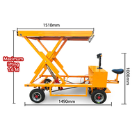 Chariot à outils Camion à plat Transport Électrique Heavy Duty 4 Roues Plate-forme Cargo Chariot