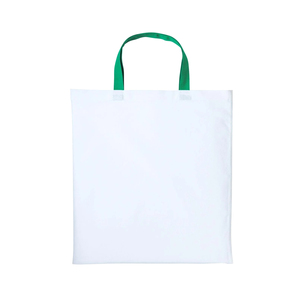 กระเป๋าผ้าแคนวาสหูสั้นแบบเรียบสำหรับขายส่ง กระเป๋าใส่ของชำแบบใช้ซ้ำได้ จำหน่ายจำนวนมาก - Product Image 1