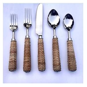 Ensemble d'ustensiles de service de luxe en acier inoxydable avec manches en nacre, six pièces, passe au lave-vaisselle, coffret cadeau pour mariages, hôtels, traiteurs. - Product Image 4