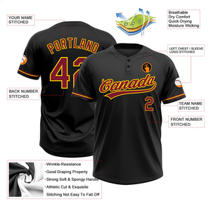 Uniforme de Equipo Personalizado de Alta Calidad, Ligero, Duradero, de Manga Corta, Transpirable, 100% Poliéster, Jersey de Béisbol con Impresión Digital - Product Image 3
