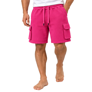 Pantalones Cortos de Punto Waffle para Hombre al por Mayor, Casuales, Deportivos, con Cintura Elástica y Cordón, para Verano, Fitness, Gimnasio, Entrenamiento, OEM Personalizado - Product Image 5