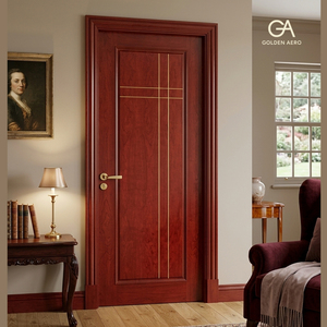 Puerta Interior Clásica de Madera Sólida con Diseño de Ranuras, Acabado Minimalista, para Dormitorio o Sala de Estar, Apertura Manual GA-07L - Product Image 3