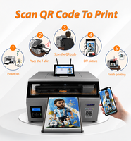 Machine d'impression de t-shirts FUNSUN AI pour petites entreprises, personnalisation de vêtements, imprimante DTG avec solution à fort rendement