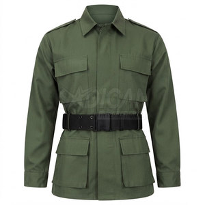 Uniforme de gardien de sécurité avec plusieurs poches de rangement, fermeture à boutons sur le devant, tissu durable en polyester/coton, design unisexe - Product Image 4